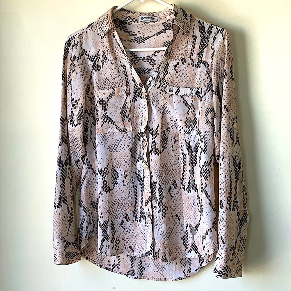 Express Portofino Blouse in Snakeskin